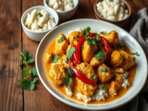 Frango ao Curry com Leite de Coco Low Carb