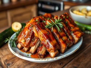 Costela Assada Low Carb com Ervas Aromáticas