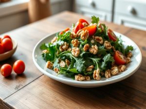 Salada de Rúcula com Nozes Low Carb