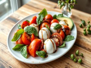 Salada Caprese Low Carb com Toque Brasileiro